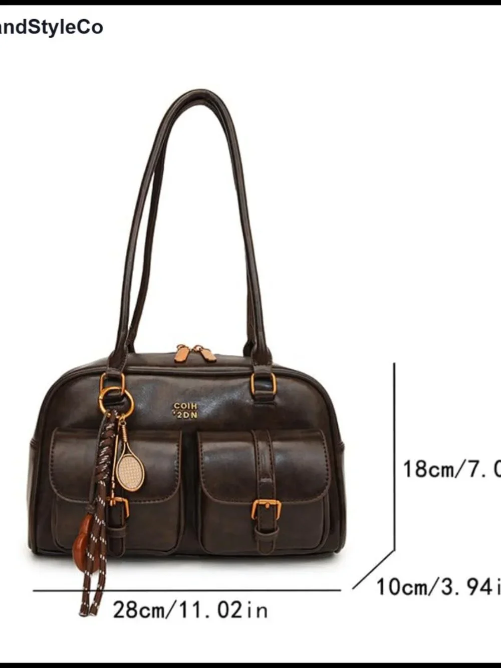 Women Hobo Tote Shoulder Bag Y2K Vintage Top Handle PU Leather Purse